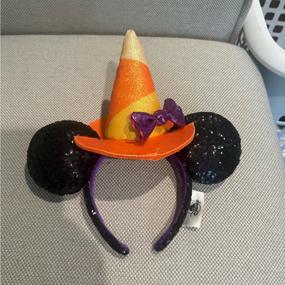Disney Halloween Candy Corn Witch Ear Headband - Orange & Black